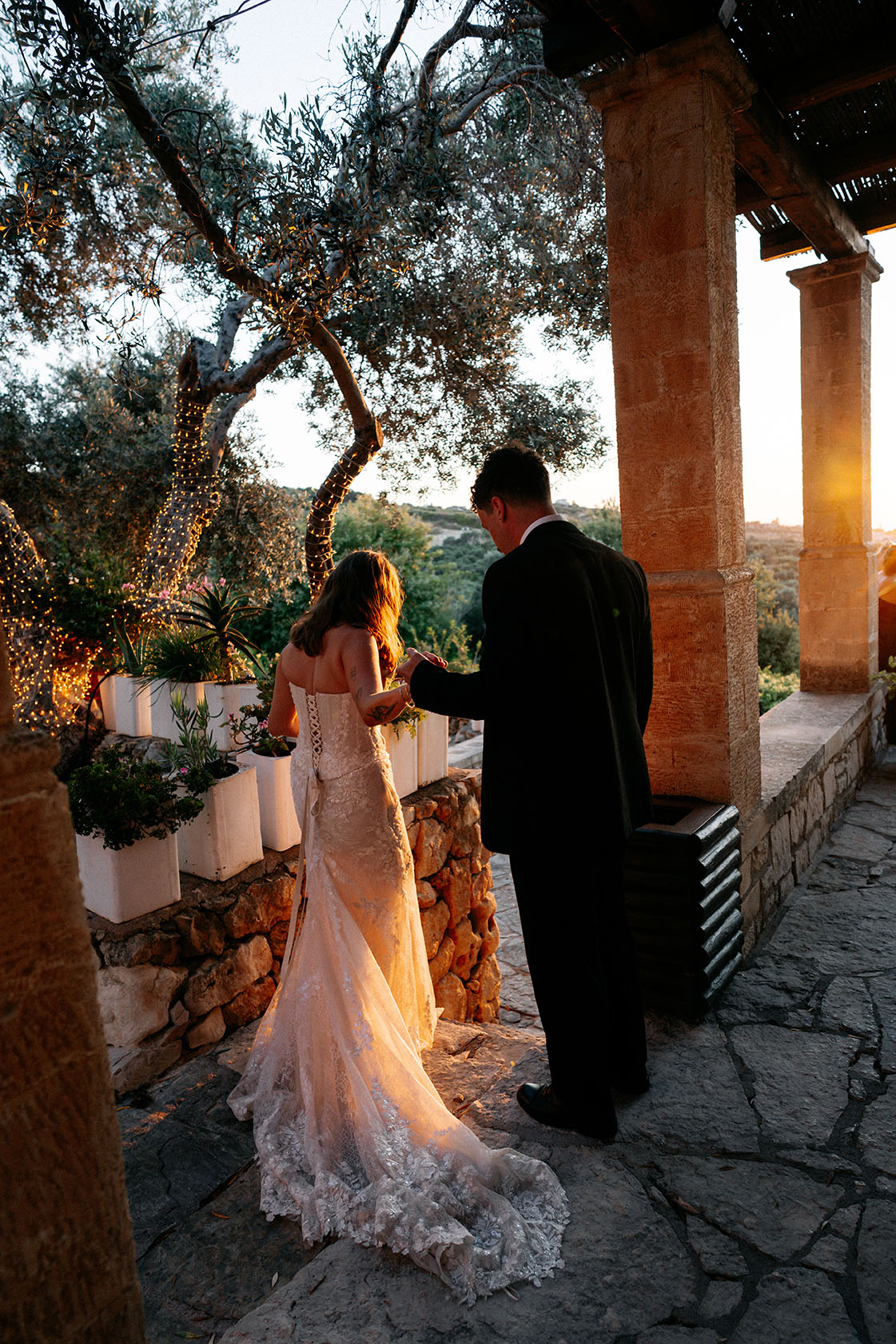 Renee Daniel - Agreco Farm Crete - Meredith Lord Photography Renee and Daniel at sunset, Agreco Farm Wedding, Crete